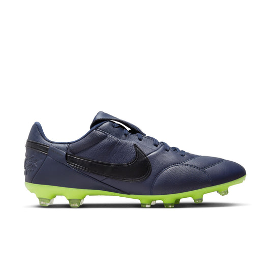 The Nike Premier 3 FG - Blackened Blue/Volt/Black