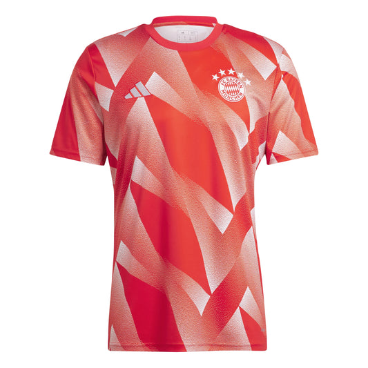 adidas FC Bayern 23-24 Pre-Match Jersey - Red/White