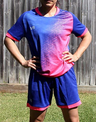 1-To-11 Jersey / Short SET - Royal Blue/Pink