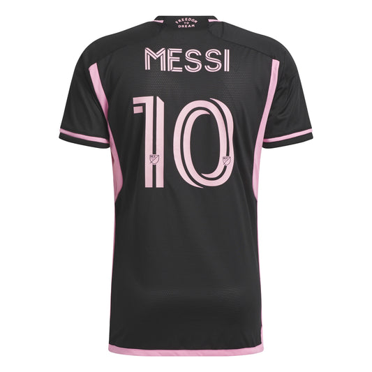 adidas Inter Miami CF 'Messi' Away Authentic Jersey 23-24 - Black/Pink